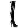 Pleaser - INDULGE3063 Plateau overknee Laarzen - Zwart Product image